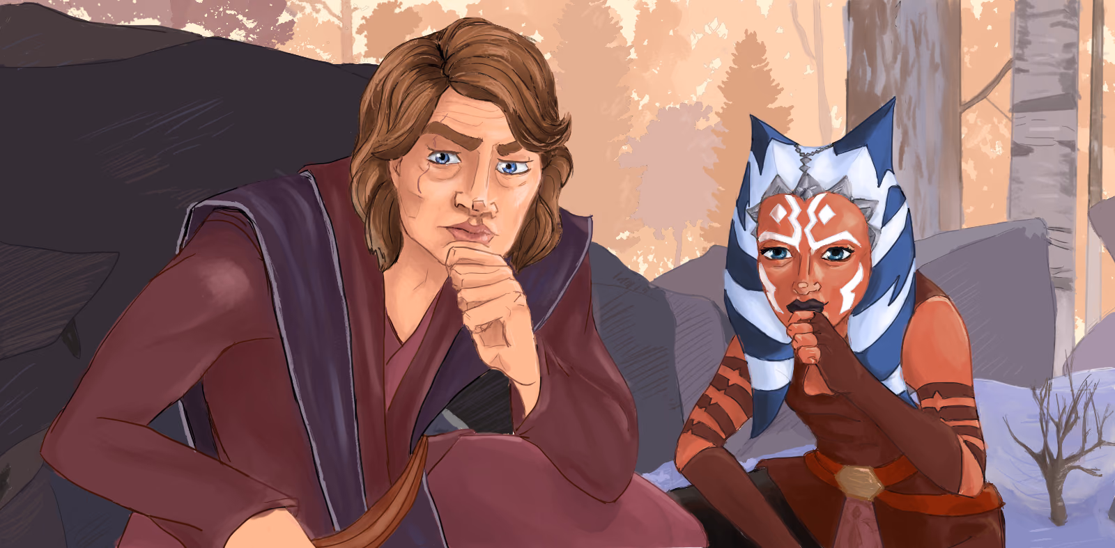 Clone Wars VS Spider Verse- Ilustración de un MEME